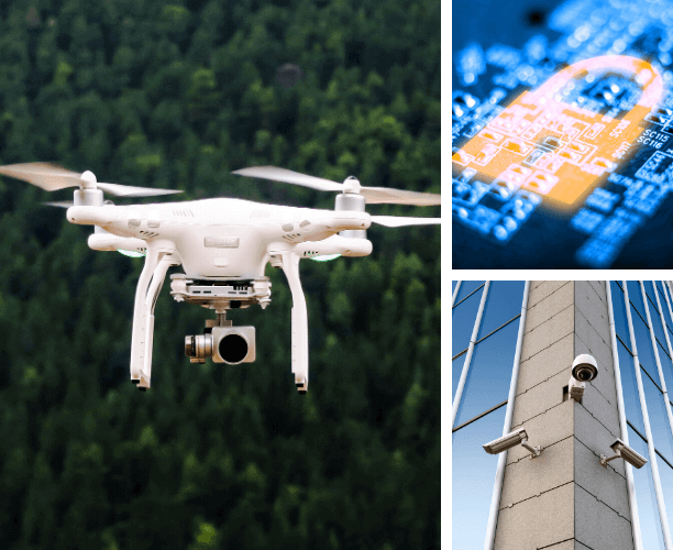 Multiple types of security technology