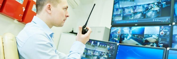 Guard monitoring a control panel